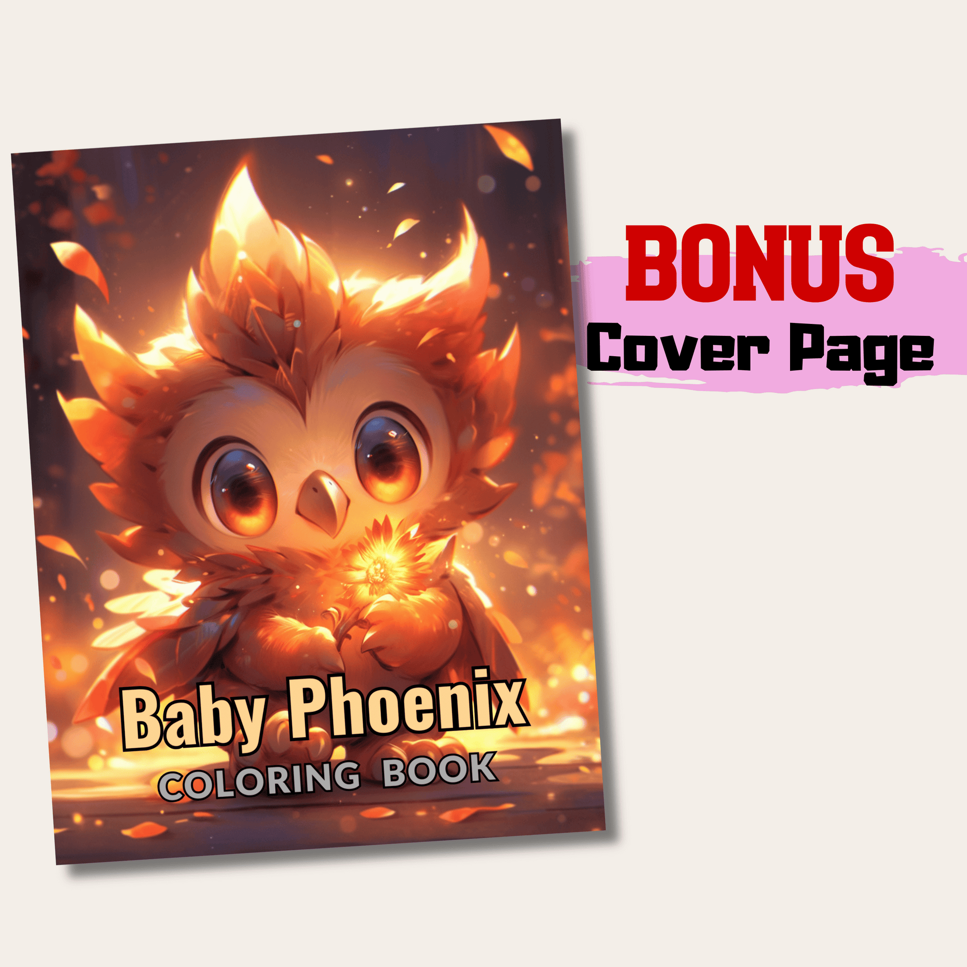 Baby Phoenix Coloring Book 1: Cute Baby Phoenix Cover Page