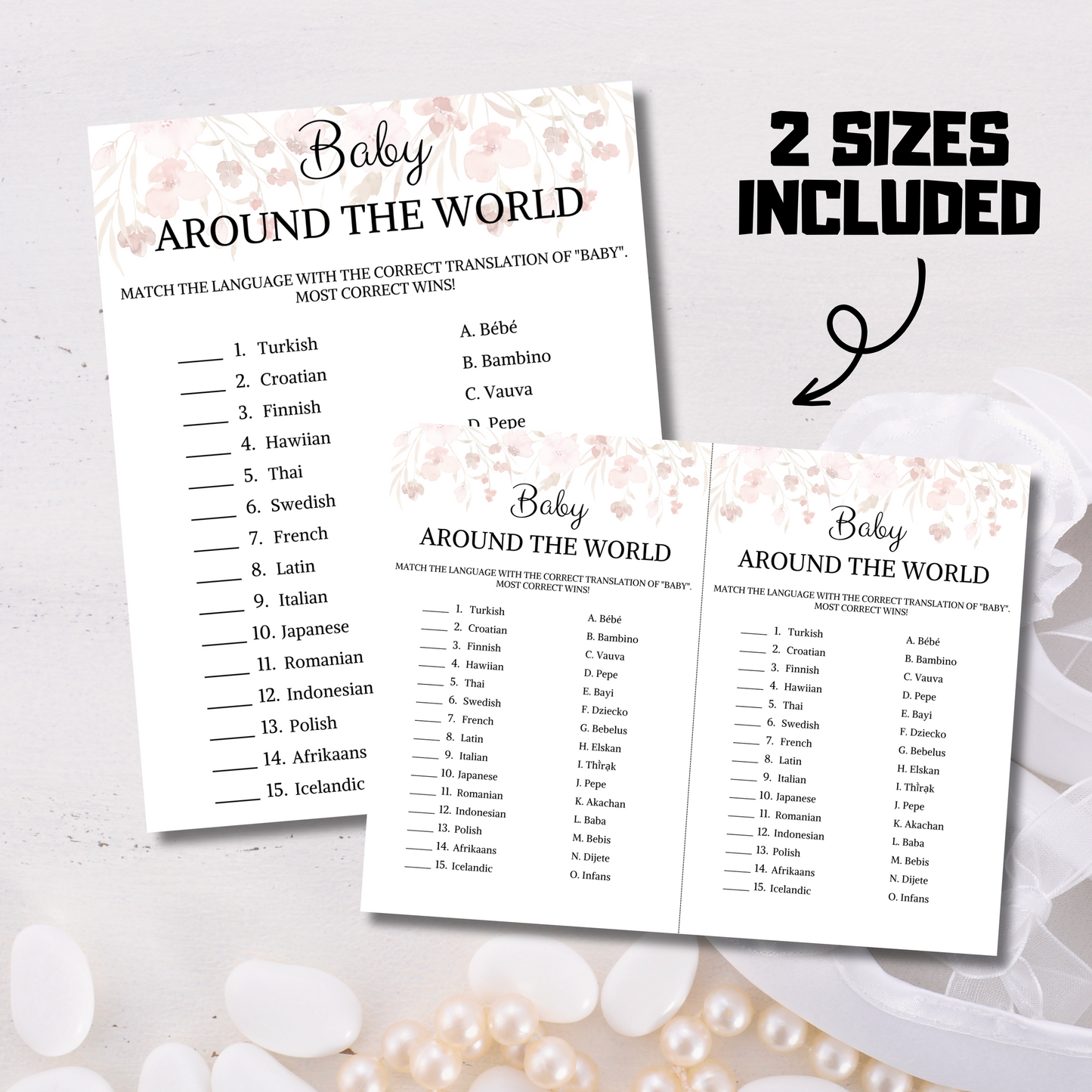 Baby Shower Baby Around The World Game | Say Baby Around The World