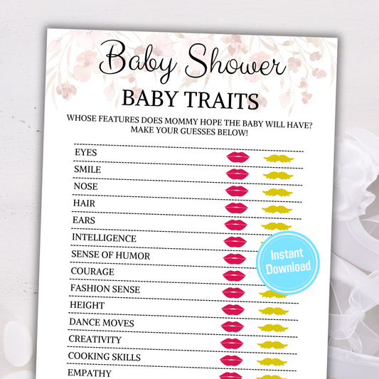 Baby Shower Baby Traits Game | Guess Baby Features Game