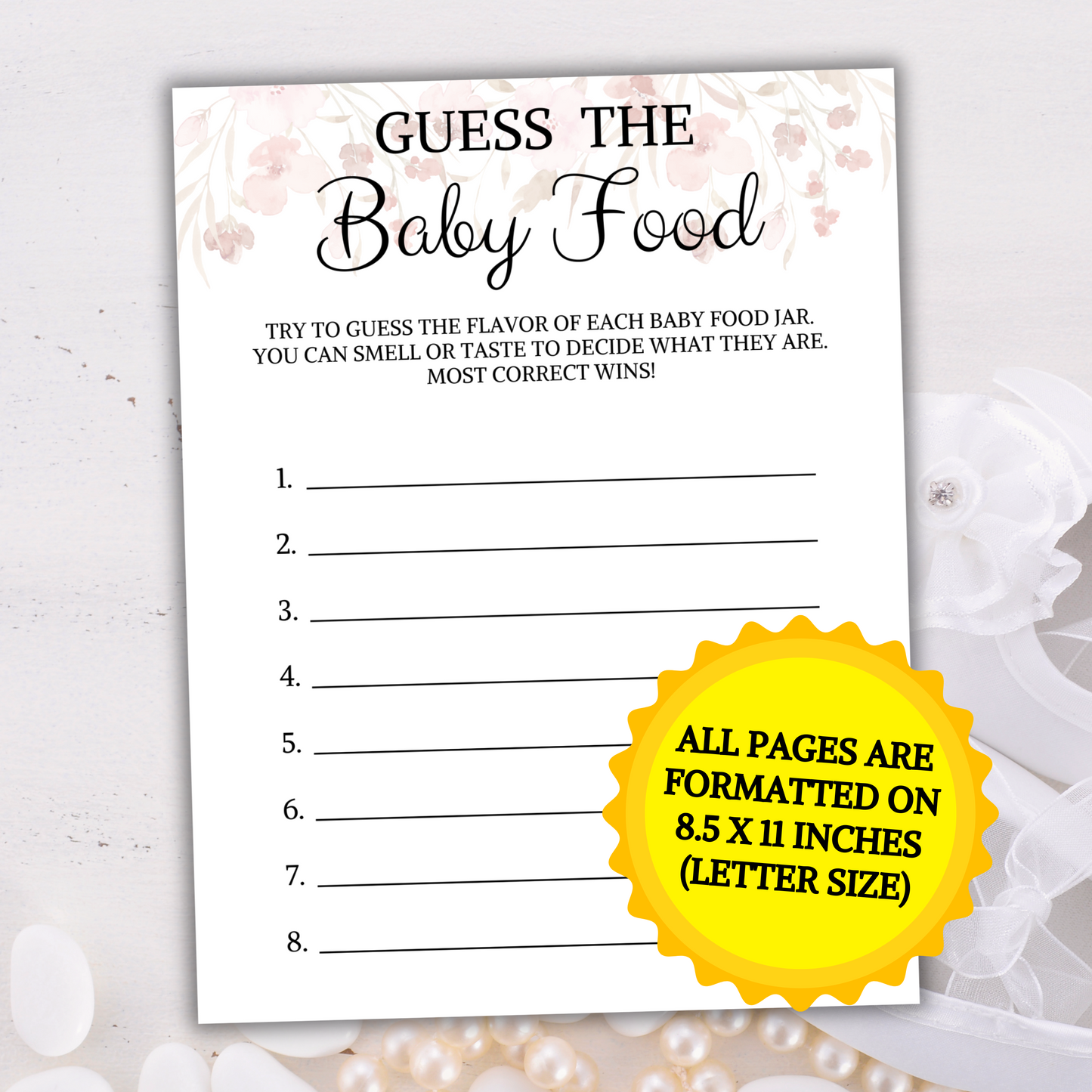 Baby Shower Guess The Baby Food Game | Name That Baby Food Game