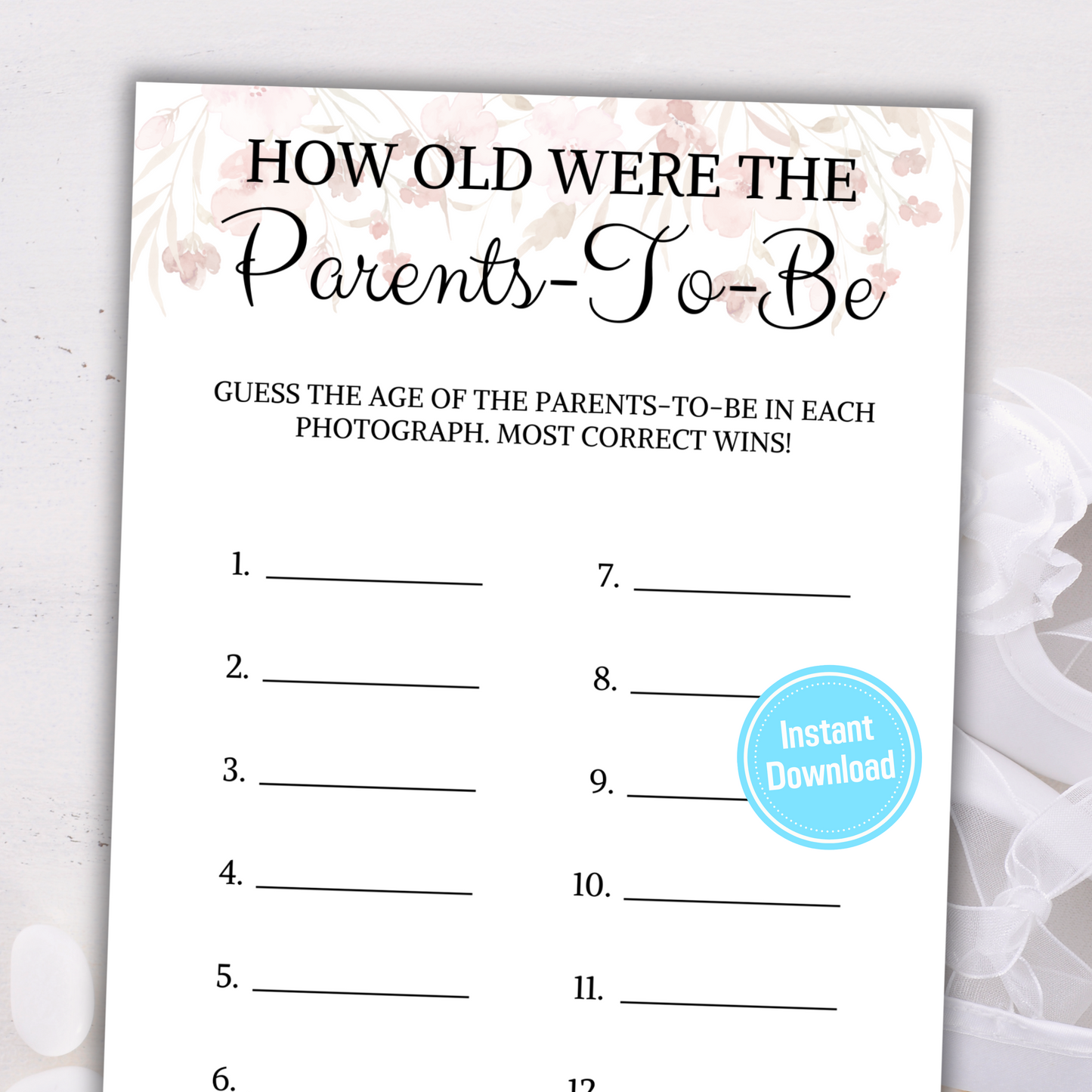 Baby Shower How Old Were The Parents-To-Be Game | How Old Were Mommy and Daddy