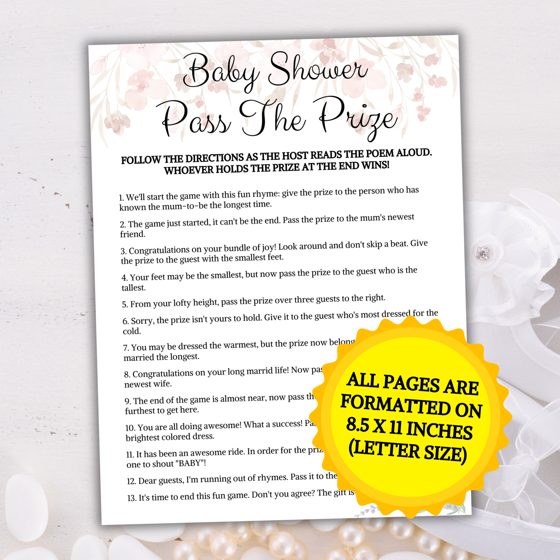 Baby Shower Pass The Prize Rhyme Game | Pass The Gift DIY Printable – Funny Print For You baby-shower-pass-the-prize-rhyme-game-pass-the-gift-diy-printable-funny-print-for-you