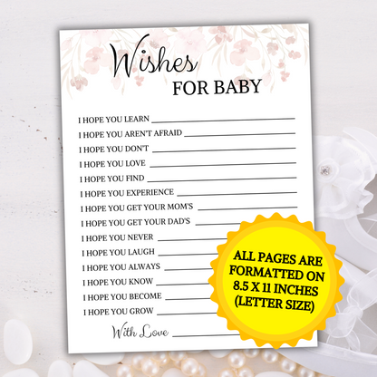 Baby Shower Wishes For Baby | Well Wishes Baby Card