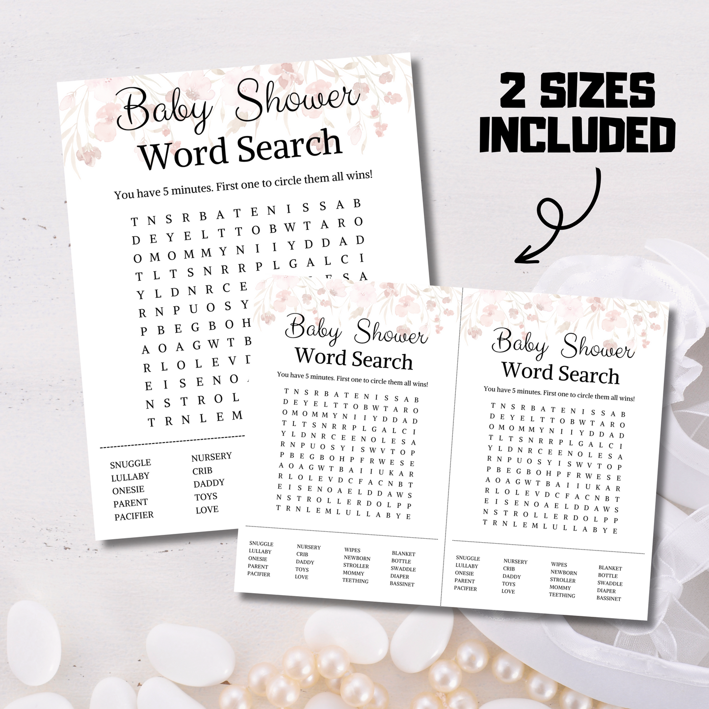 Baby Shower Word Search Game | Word Search Puzzle Game