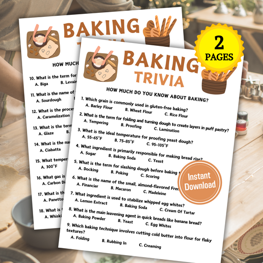 Baking Trivia Game | Baking Knowledge Quiz Game
