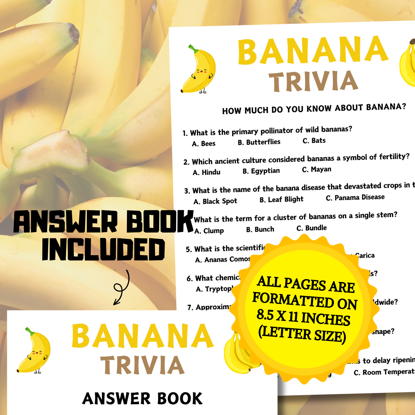 Banana Trivia Game | Banana Knowledge Quiz Game