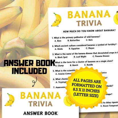 Banana Trivia Game | Banana Knowledge Quiz Game