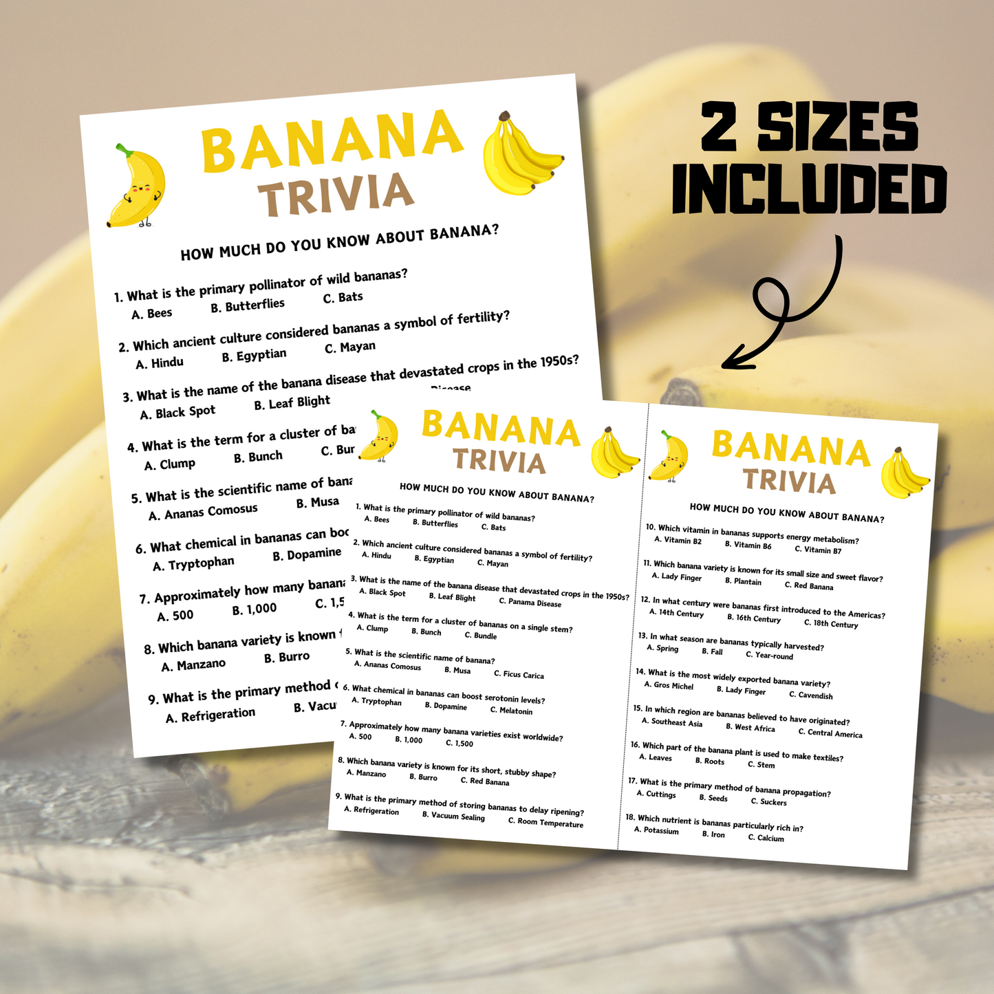 Banana Trivia Game | Banana Knowledge Quiz Game