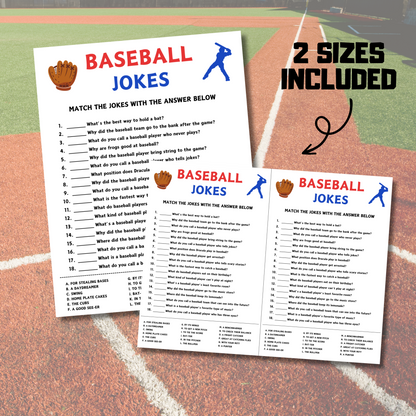 Baseball Jokes Game | Printable Baseball Riddles Game
