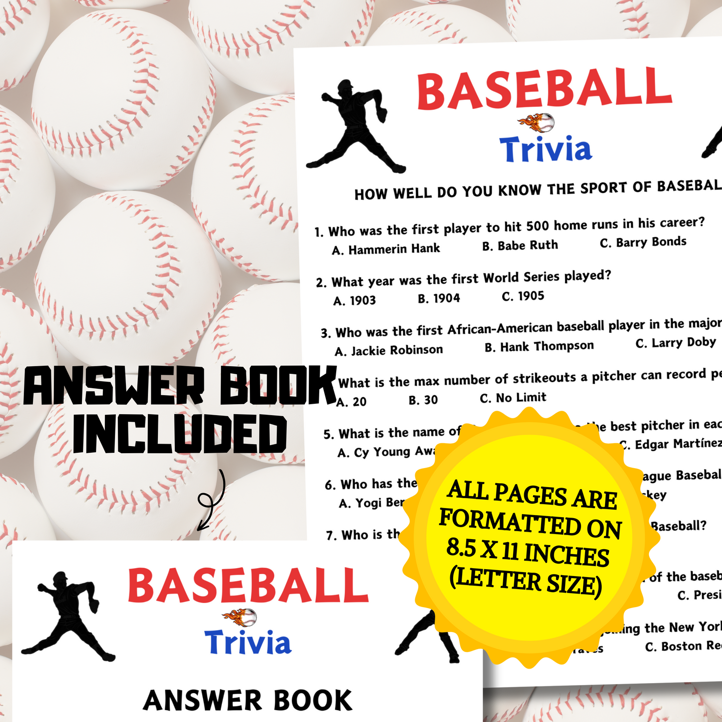 Baseball Trivia Game | MLB Trivia Game for Kids & Adults