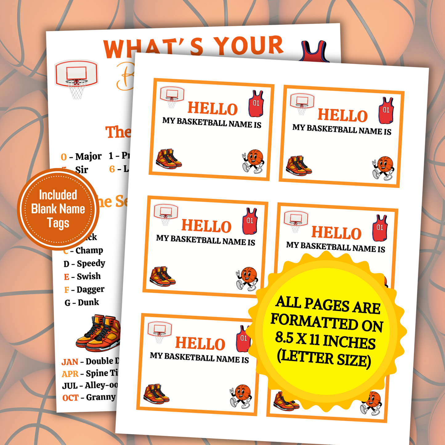 Basketball Games Bundle | Printable Basketball Team Party Game