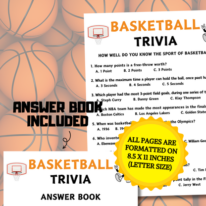 Basketball Trivia Game | Printable NBA Trivia Game