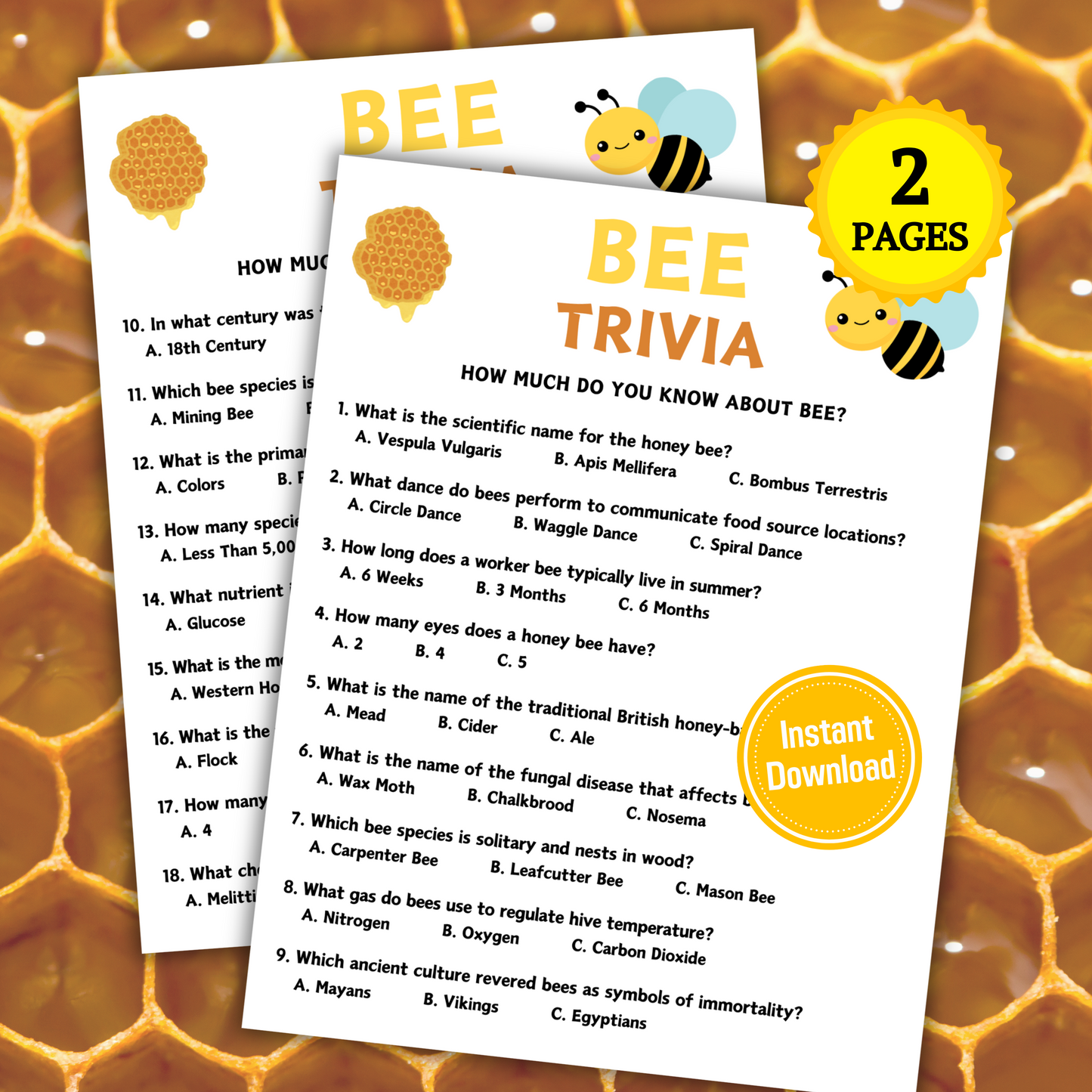 Bee Trivia Game | Bee Knowledge Quiz Game