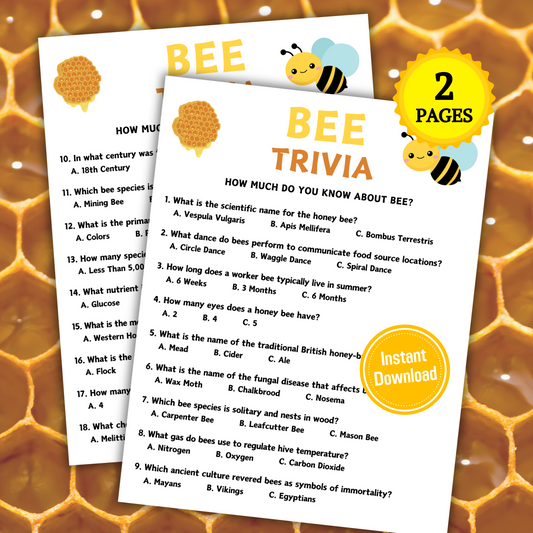Bee Trivia Game | Bee Knowledge Quiz Game