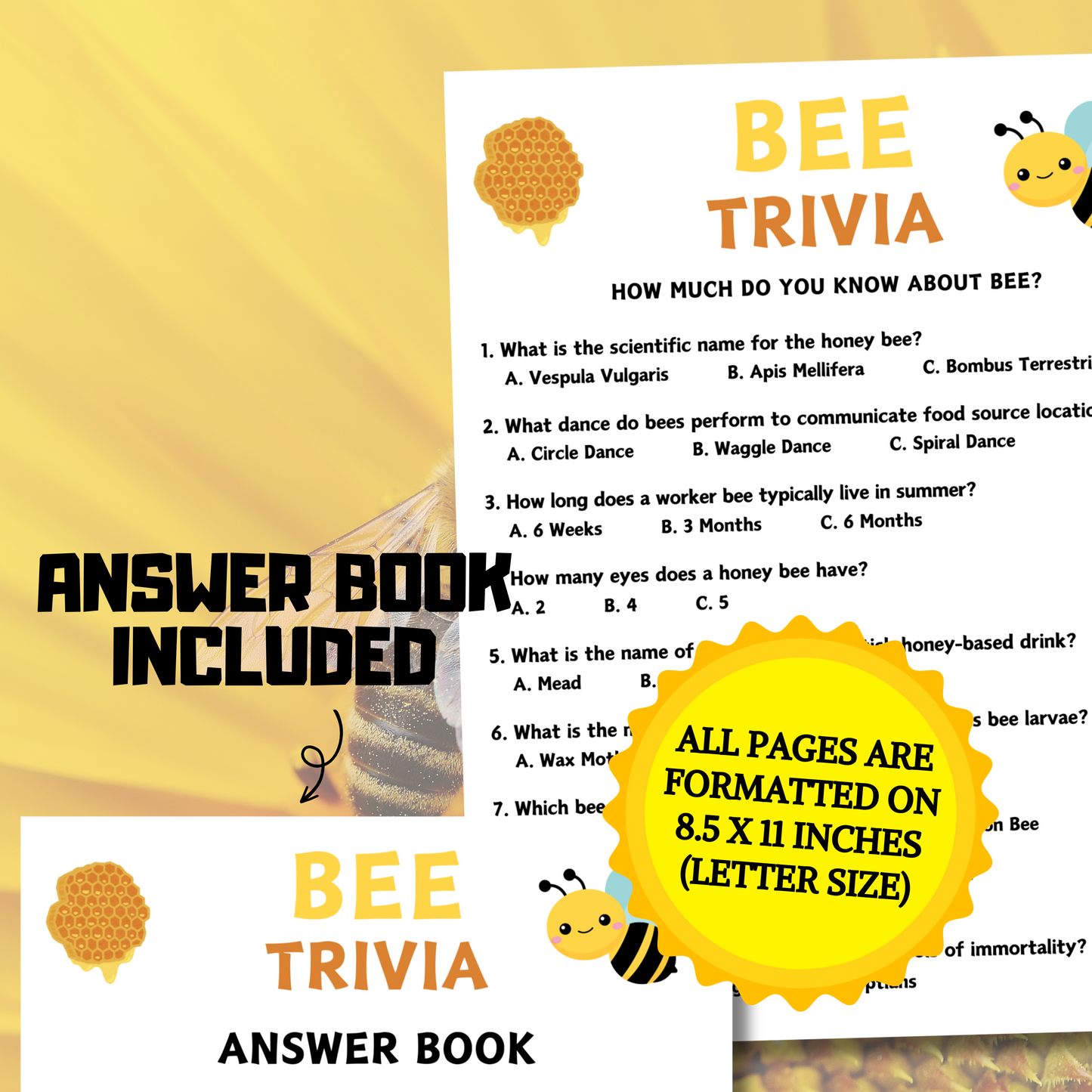 Bee Trivia Game | Bee Knowledge Quiz Game