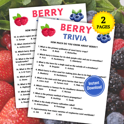 Berry Trivia Game | Berry Knowledge Quiz Game