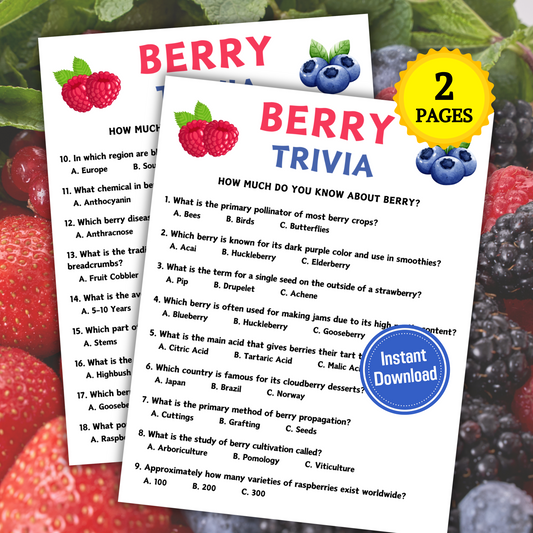 Berry Trivia Game | Berry Knowledge Quiz Game