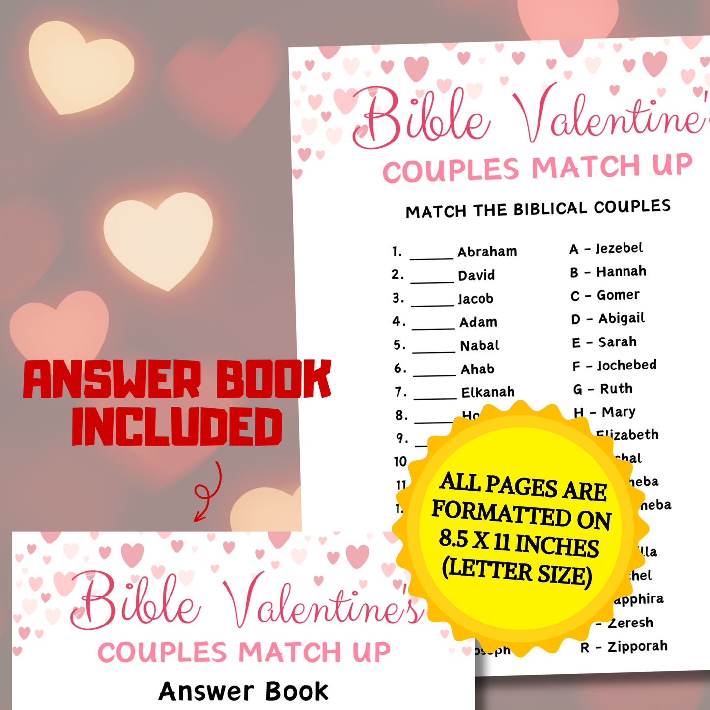 bible-couples-matching-game-valentine-s-bible-couples-quiz-funny-print-for-you for Bible Couples Matching Game Free Printable Bible Couples Matching Game | Valentine's Bible Couples Quiz – Funny Print For You for Bible Couples Matching Game Free Printable