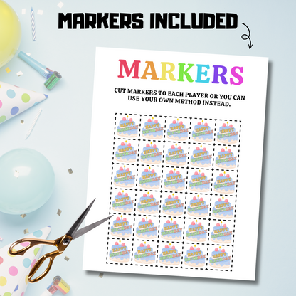 60 Birthday Bingo Game | Birthday Party Activities and Games for All Ages