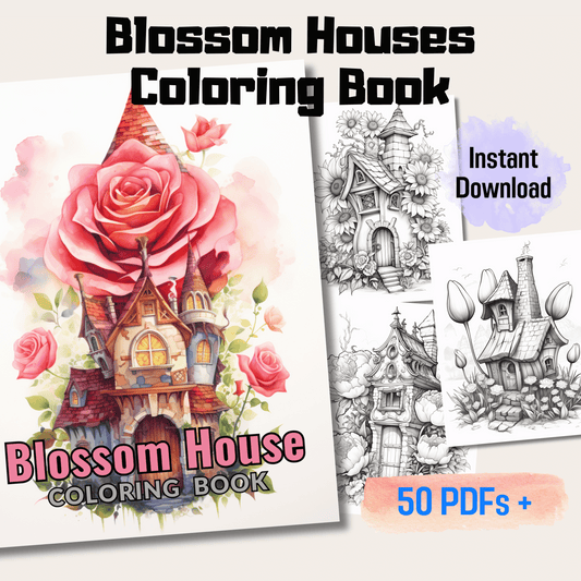 Blossom Fairy House Coloring Book 1: Blossom Fairy Houses