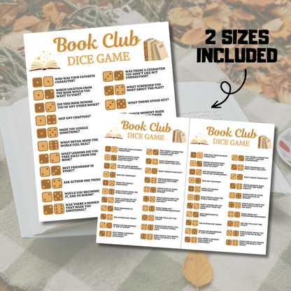 Book Club Dice Game | Get To Know You Dice Game