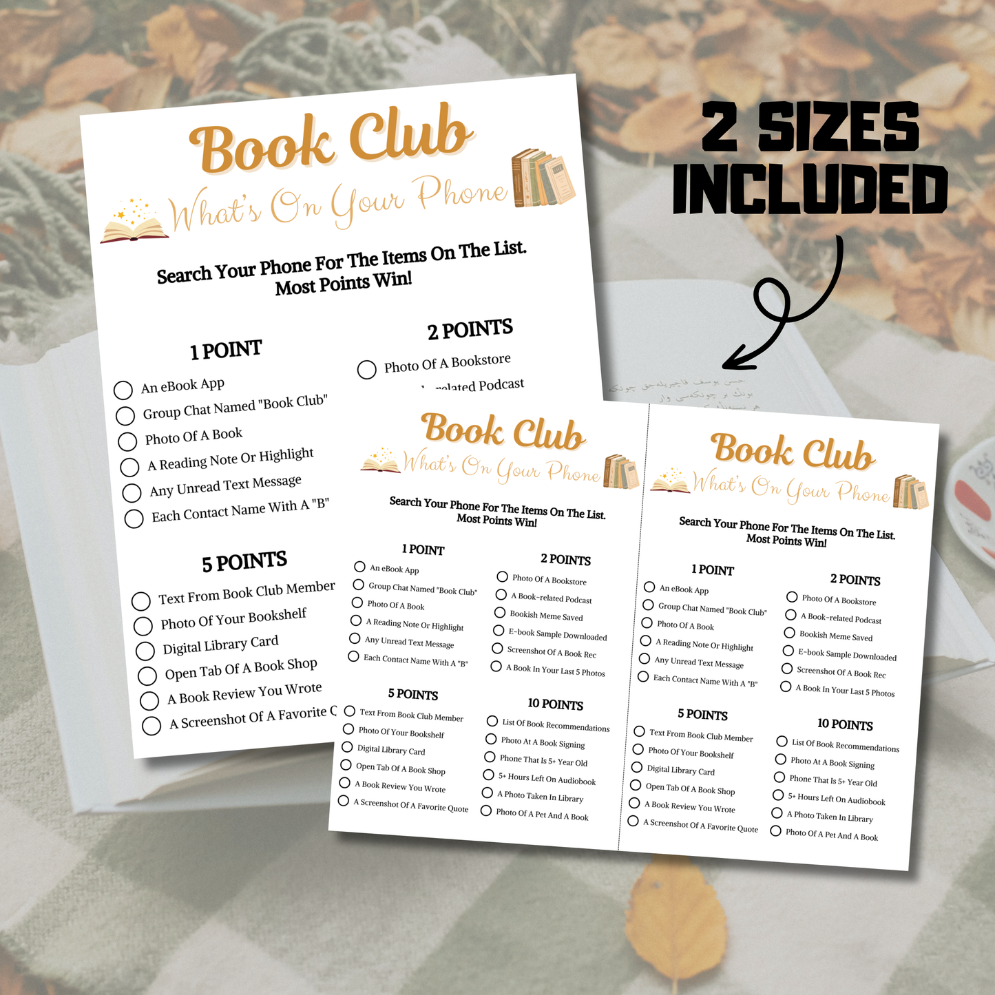 Book Club What's On Your Phone Game | Book Club Party Games