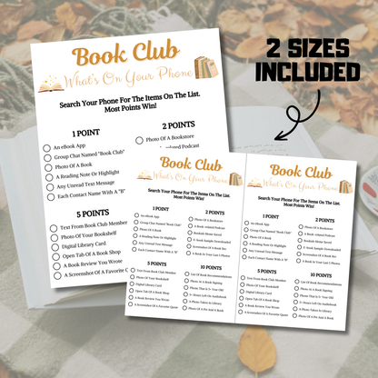 Book Club What's On Your Phone Game | Book Club Party Games