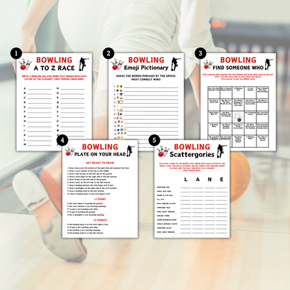 Bowling Games Bundle | Printable Bowling Team Party Game