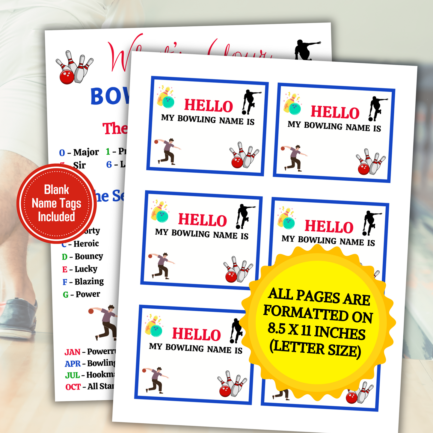 Bowling Games Bundle | Printable Bowling Team Party Game