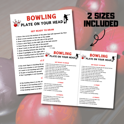 Bowling Plate On Your Head Game | Hilarious Bowling Drawing Game