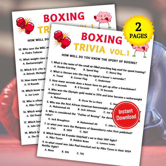 Boxing Trivia Game Vol.1 | Boxing Knowledge Quiz Game