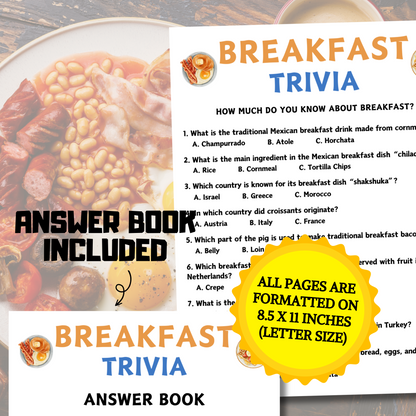 Breakfast Trivia Game | Breakfast Knowledge Quiz Game
