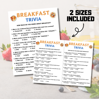 Breakfast Trivia Game | Breakfast Knowledge Quiz Game