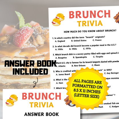 Brunch Trivia Game | Brunch Knowledge Quiz Game