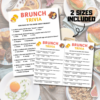 Brunch Trivia Game | Brunch Knowledge Quiz Game