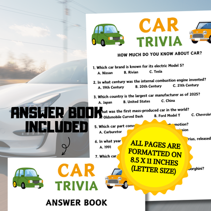 Car Trivia Game | Car Knowledge Quiz Game
