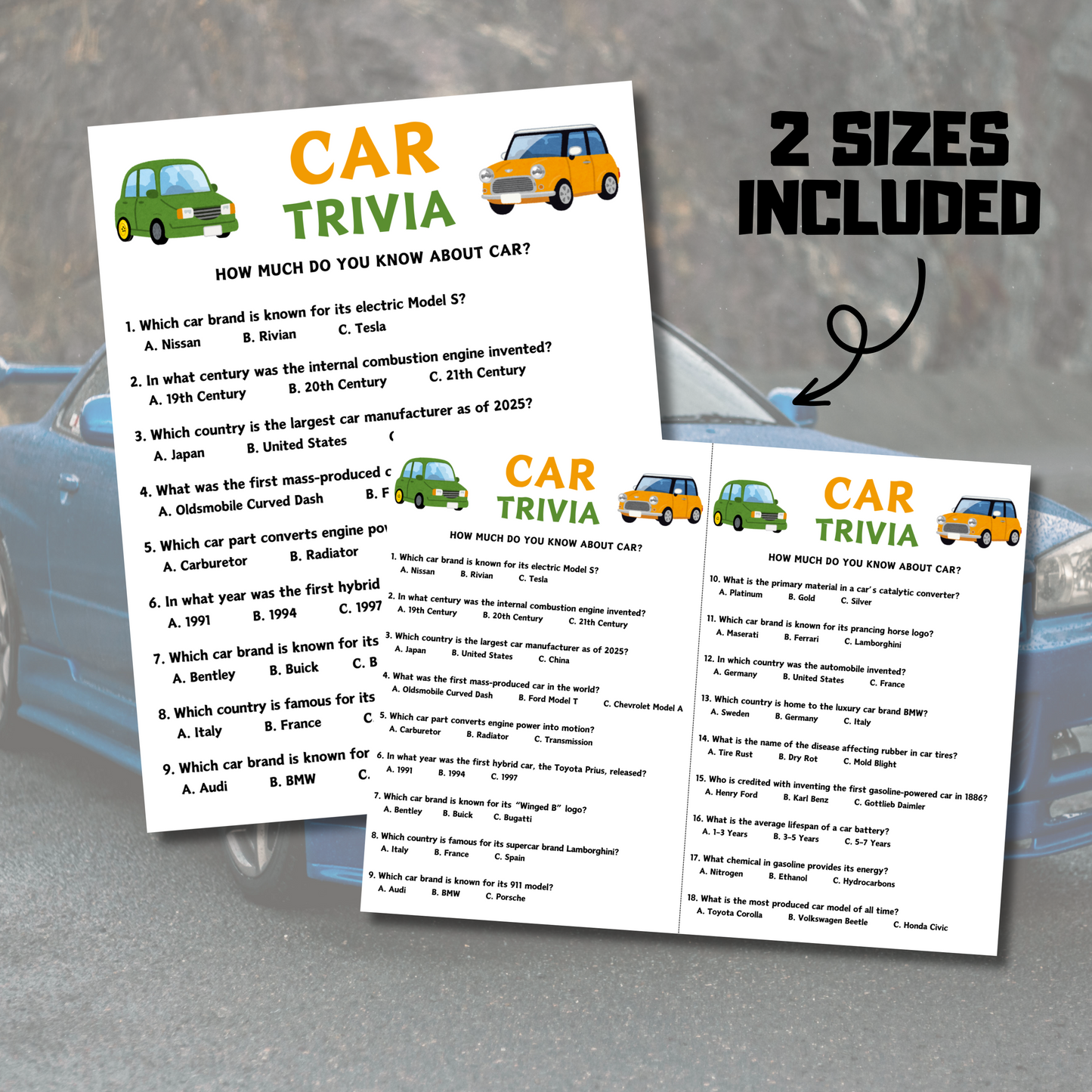 Car Trivia Game | Car Knowledge Quiz Game