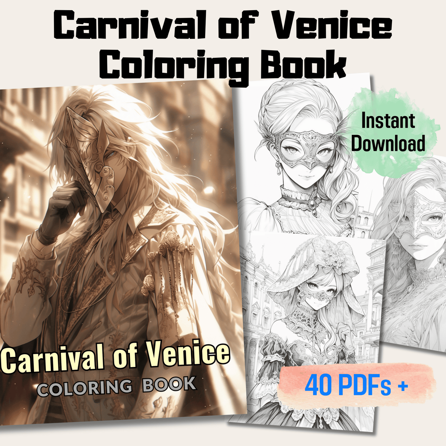 Carnival of Venice Coloring Book 1: Carnival of Venice