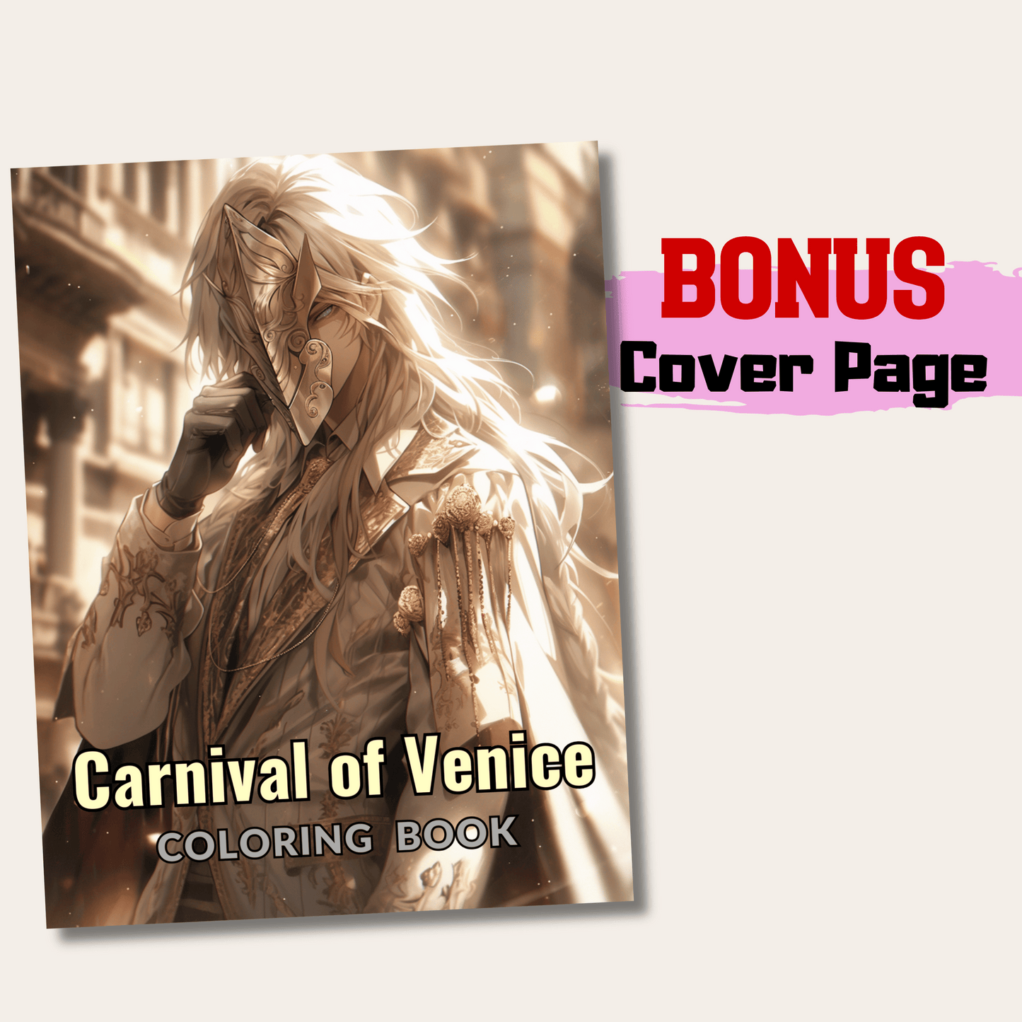 Carnival of Venice Coloring Book 1: Carnival of Venice Cover Page