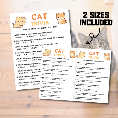 Cat Trivia Game | Cat Knowledge Quiz Game