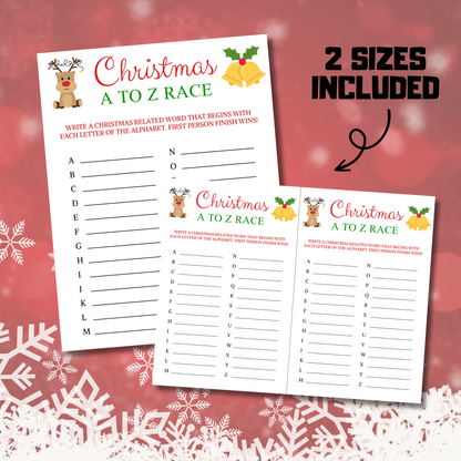 Christmas A To Z Race Game | Christmas ABC Game