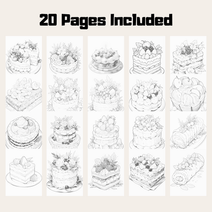 Christmas Cake Coloring Book, Festive Dessert Designs for All Ages