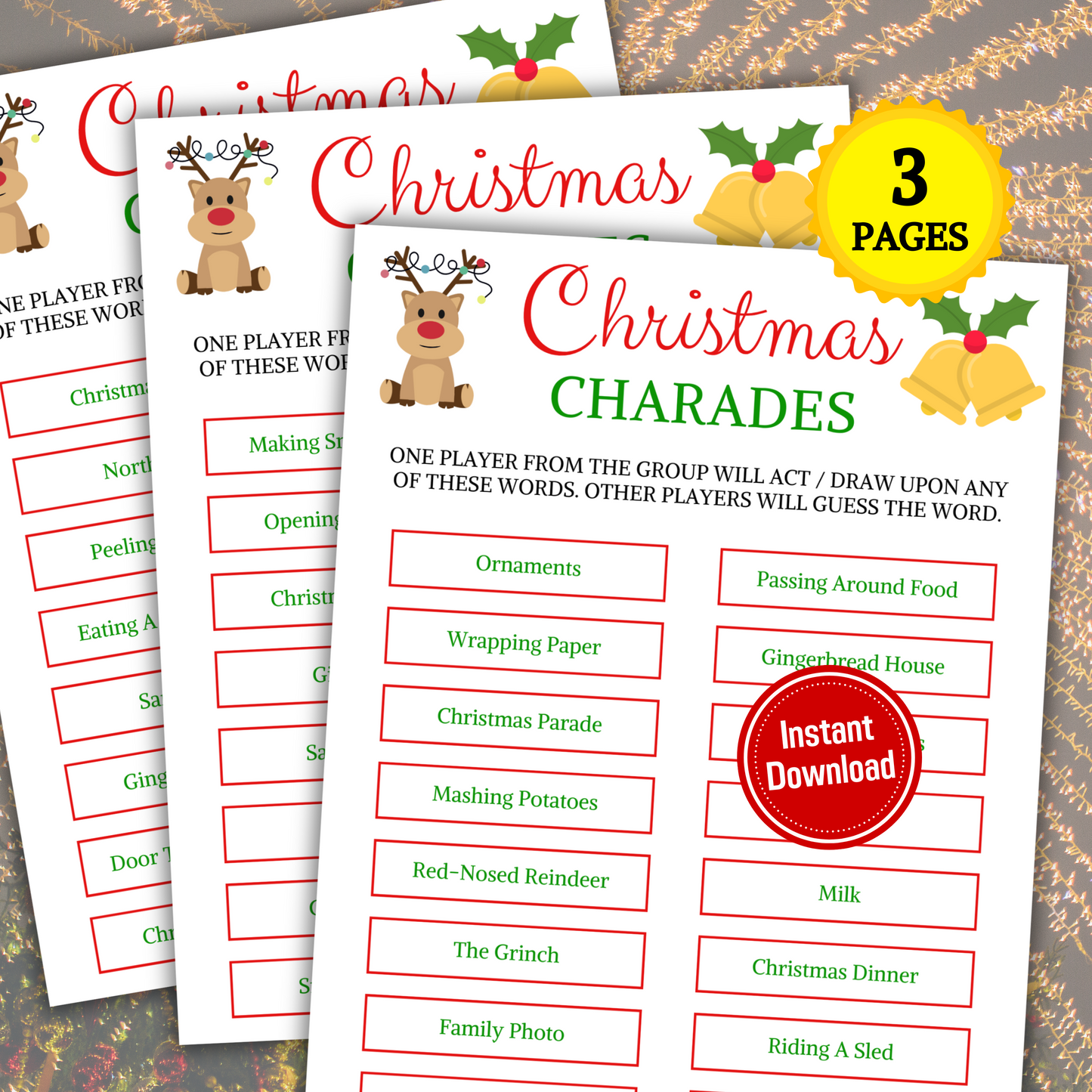 Christmas Charades Game | Christmas Family Game