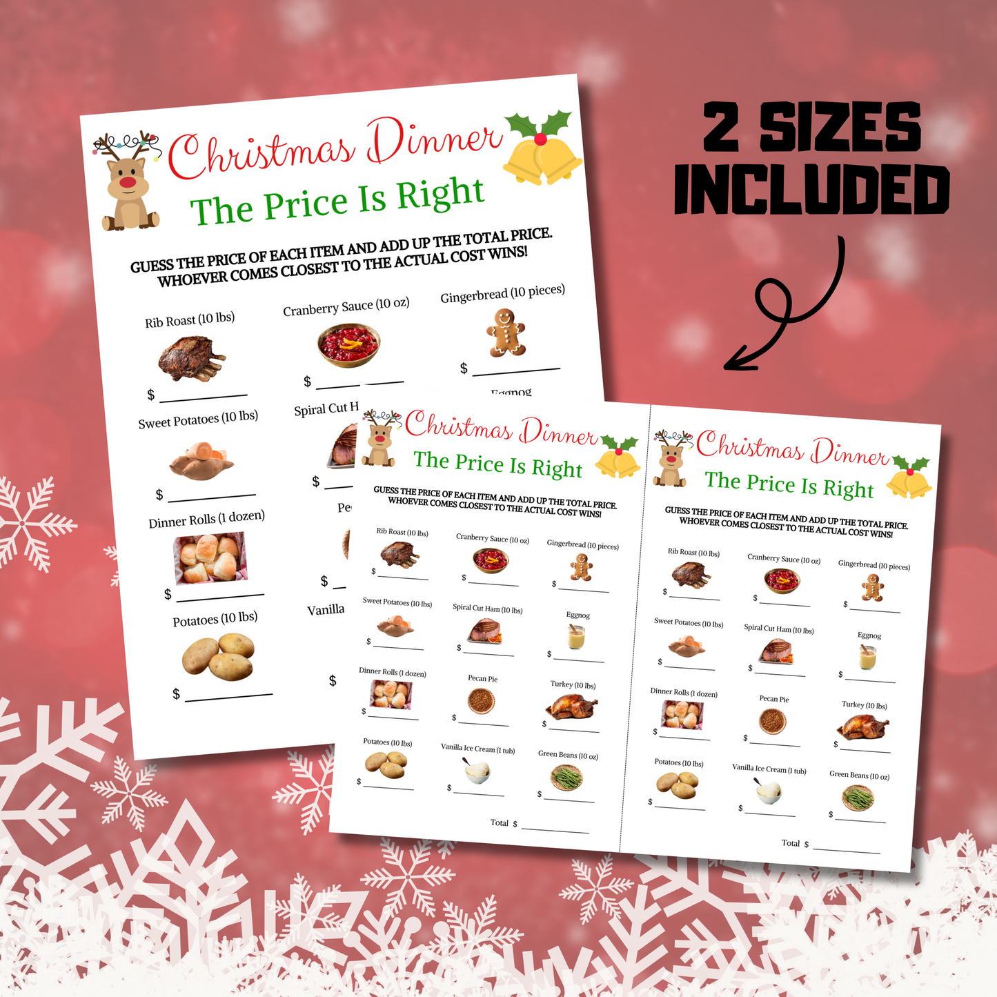 Christmas Dinner Guess Price Game | Christmas Family Game