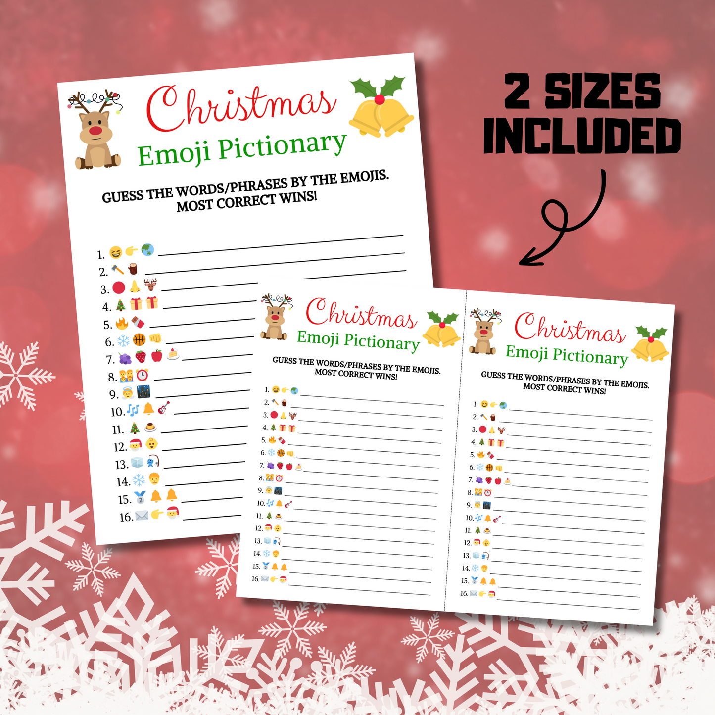 Christmas Emoji Pictionary Game | Christmas Emoji Puzzle Game