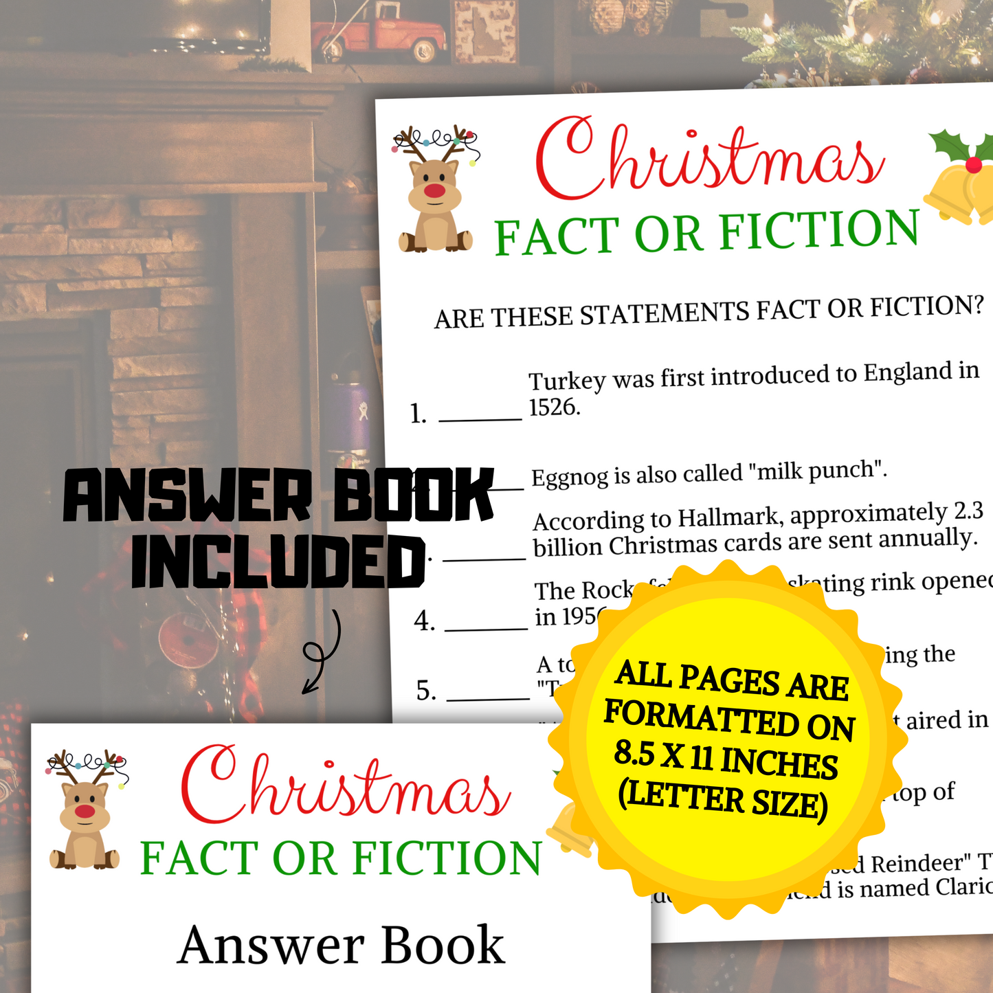 Christmas Fact Or Fiction Game | Christmas True Or False Game