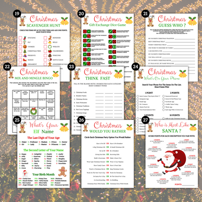 Christmas Games Bundle | 30 Party Games MEGA Bundle