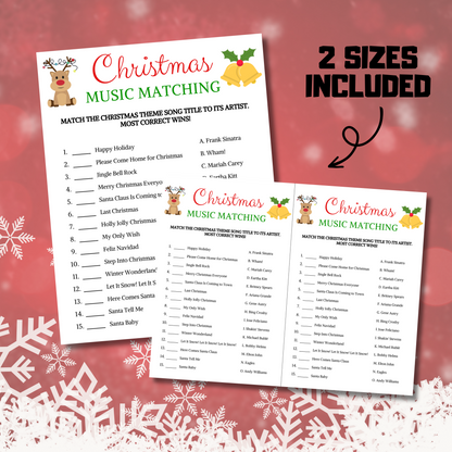 Christmas Music Matching Game | Christmas Song Match Game