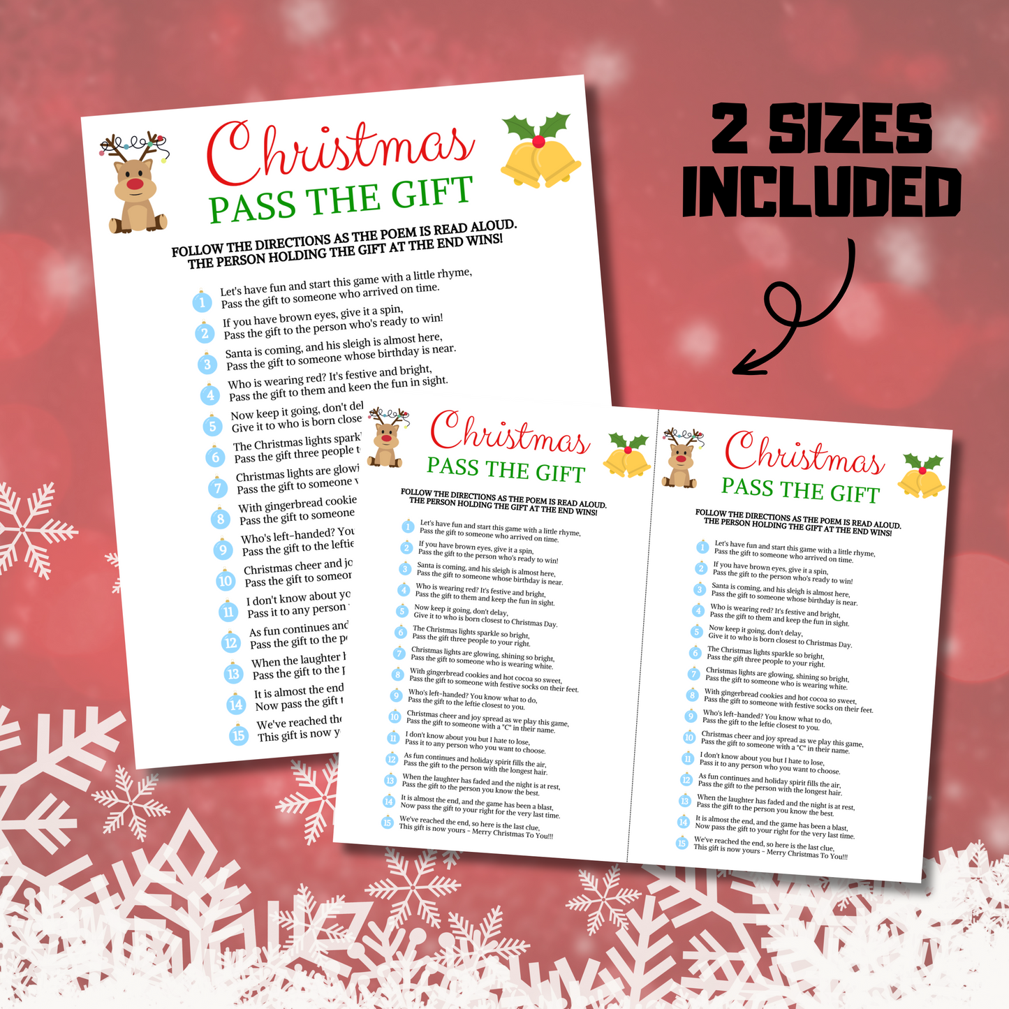 Christmas Pass The Gift Game | Christmas Party Pass The Prize Poem