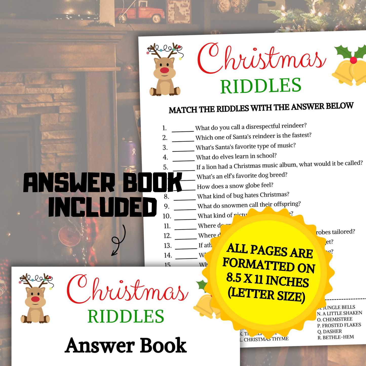 Christmas Riddles Game | Christmas Riddle Me This Game